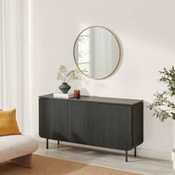 FurnitureboxUK Penrose Black Wood Sideboard - thumbnail 2