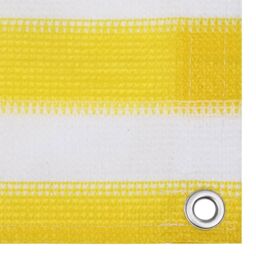 Berkfield Home Balcony Screen Yellow & White 120x500 cm HDPE - thumbnail 3