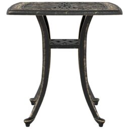 Berkfield Home Garden Table Bronze 53x53x53 cm Cast Aluminium in Brown - Size: 53 x 53 x 53 cm - thumbnail 5