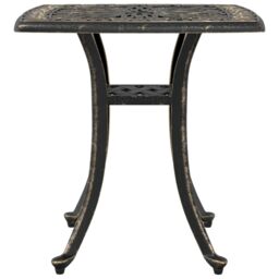 Berkfield Home Garden Table Bronze 53x53x53 cm Cast Aluminium in Brown - Size: 53 x 53 x 53 cm - thumbnail 6