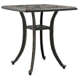 Berkfield Home Garden Table Bronze 53x53x53 cm Cast Aluminium in Brown - Size: 53 x 53 x 53 cm - thumbnail 7