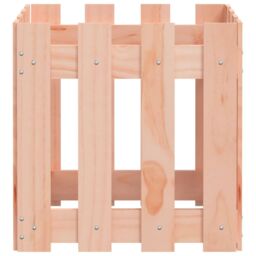 Berkfield Home Garden Planter with Fence Design 40x40x40 cm Solid Wood Douglas in Brown - Size: 40 x 40 x 40 cm - thumbnail 6