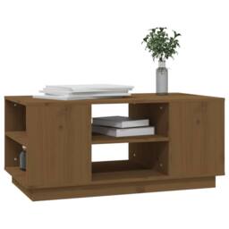 Berkfield Home Beautiful Coffee Table Honey Brown 90x49x40.5 cm Solid Wood Pine - thumbnail 4