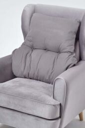 Homescapes Cotton Back Support Cushion in Charcoal