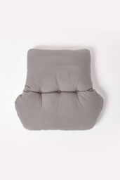 Homescapes Cotton Back Support Cushion in Charcoal - thumbnail 3