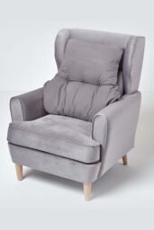 Homescapes Cotton Back Support Cushion in Charcoal - thumbnail 2
