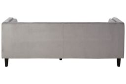 Orsina Contemporary 3 Seat Grey Velvet Sofa, Velvet Upholstered Mid Century Sofa, Refined Sofa For Livingroom - thumbnail 2