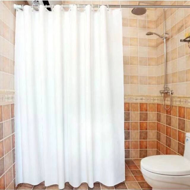 Havendro Waterproof Mould Proof Shower Curtain 180x180cm in White - Size: 180x180 cm - image 1