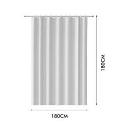 Havendro Waterproof Mould Proof Shower Curtain 180x180cm in White - Size: 180x180 cm - thumbnail 2