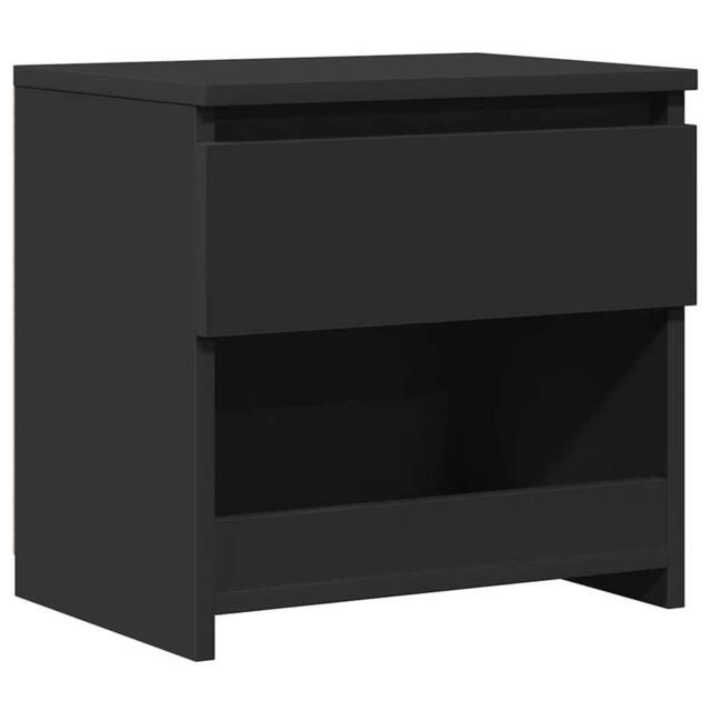 Berkfield Home Bedside Cabinet Black 40x30x39 cm Engineered Wood - Size: 40 x 30 x 39 cm - image 1