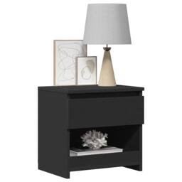 Berkfield Home Bedside Cabinet Black 40x30x39 cm Engineered Wood - Size: 40 x 30 x 39 cm - thumbnail 4