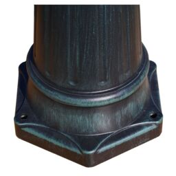 Berkfield Home Garden Light Post 2-arms 215 cm Dark Green/Black Aluminium in Green - thumbnail 6