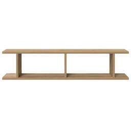 Berkfield Home Wall Shelves 2 pcs Artisan Oak 90x18x20 cm Engineered Wood in Brown - Size: 90 x 18 x 20 cm - thumbnail 5