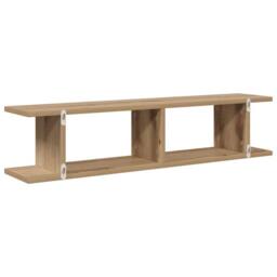 Berkfield Home Wall Shelves 2 pcs Artisan Oak 90x18x20 cm Engineered Wood in Brown - Size: 90 x 18 x 20 cm - thumbnail 7