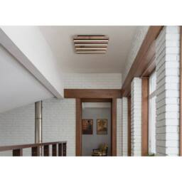 Netlighting Hayden 30cm Semi Flush Ceiling Light Matt Black LED 3000K - thumbnail 6
