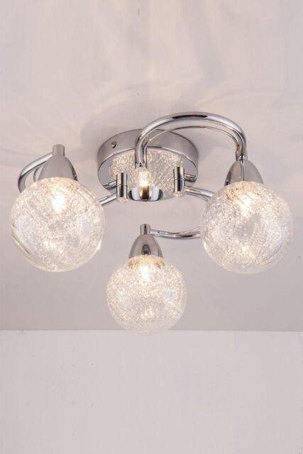 Harper Living LED Semi-Flush Ceiling Light, Swirl Arms, 3000K in Silver - image 1