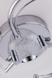 Harper Living LED Semi-Flush Ceiling Light, Swirl Arms, 3000K in Silver - thumbnail 4