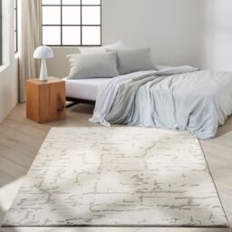The Rug Shop UK Handmade Luxurious Wool Easy To Clean Stain-Resistant Rug in Cream - Size: 160 cm x 220 cm - thumbnail 1