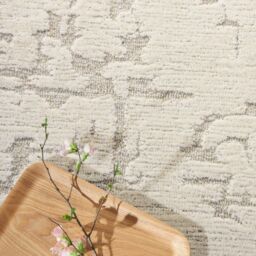The Rug Shop UK Handmade Luxurious Wool Easy To Clean Stain-Resistant Rug in Cream - Size: 160 cm x 220 cm - thumbnail 3