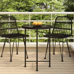 Berkfield Home Dining Table Black Ã˜55 cm Tempered Glass & Steel