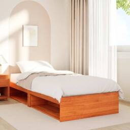 Berkfield Home Stylish Day Bed without Mattress Wax Brown 90x200 cm Solid Wood Pine - thumbnail 4