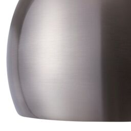 Teamson Home Modern Curved Arc Floor Lamp with Bell Shade & Marble Base, Brushed Nickel in Silver - thumbnail 5