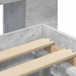 Berkfield Home Bed Frame with Storage with Drawer Concrete Grey 150 x 200 cm - thumbnail 8