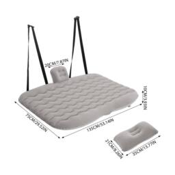 KORVIXA Inflatable Car SUV Air Mattress Seat Cushion for Sleep Travel in Grey - Size: Double - thumbnail 2