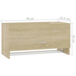 Berkfield Home Wardrobe Sonoma Oak 70x32.5x35 cm Engineered Wood in Light Brown - thumbnail 9