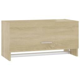 Berkfield Home Wardrobe Sonoma Oak 70x32.5x35 cm Engineered Wood in Light Brown - thumbnail 3