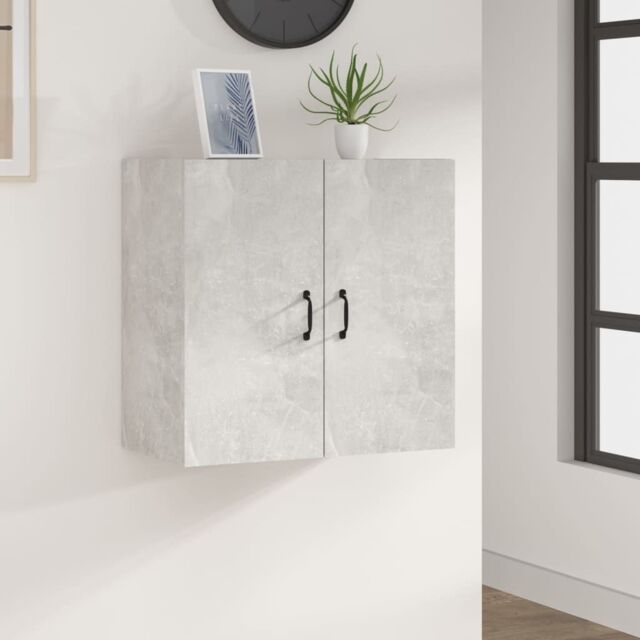 Berkfield Home Wall Cabinet Concrete Grey 60x31x60 cm Engineered Wood - Size: 60 x 31 x 60 cm - image 1