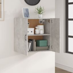 Berkfield Home Wall Cabinet Concrete Grey 60x31x60 cm Engineered Wood - Size: 60 x 31 x 60 cm - thumbnail 3
