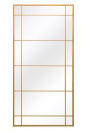 "MirrorOutlet Gold Metal Framed Window Wall or Leaner Mirror 71"" X 35"" (180 X 90CM) - Size: 1 Pack" - thumbnail 3