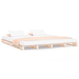 Berkfield Home Pallet Bed 120x190 cm Small Double Wood Pine in Brown - thumbnail 1