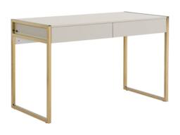 Vente-unique Desk With 2 Drawers - MDF & Metal - Beige & Gold - MASON - thumbnail 5