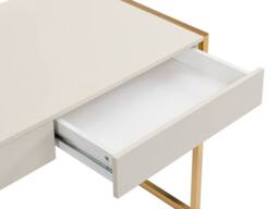 Vente-unique Desk With 2 Drawers - MDF & Metal - Beige & Gold - MASON - thumbnail 8