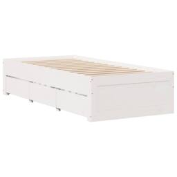 Berkfield Home Durable Bed Frame Frame w/Drawers White 75x190 cm Small Single So - thumbnail 6