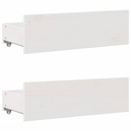 Berkfield Home Durable Bed Frame Frame w/Drawers White 75x190 cm Small Single So - thumbnail 9
