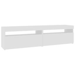 Berkfield Home TV Cabinets 2 pcs with LED Lights White 75x35x40 cm - Size: 75 x 35 x 40 cm - thumbnail 3