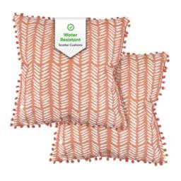 Gardenwize Pack of 2 Terracota Scatter Cushions in Terracotta