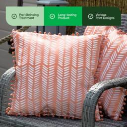 Gardenwize Pack of 2 Terracota Scatter Cushions in Terracotta - thumbnail 4