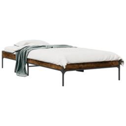 Berkfield Home Durable Bed Frame without Mattress Smoked Oak 90x200 cm in Brown - thumbnail 3