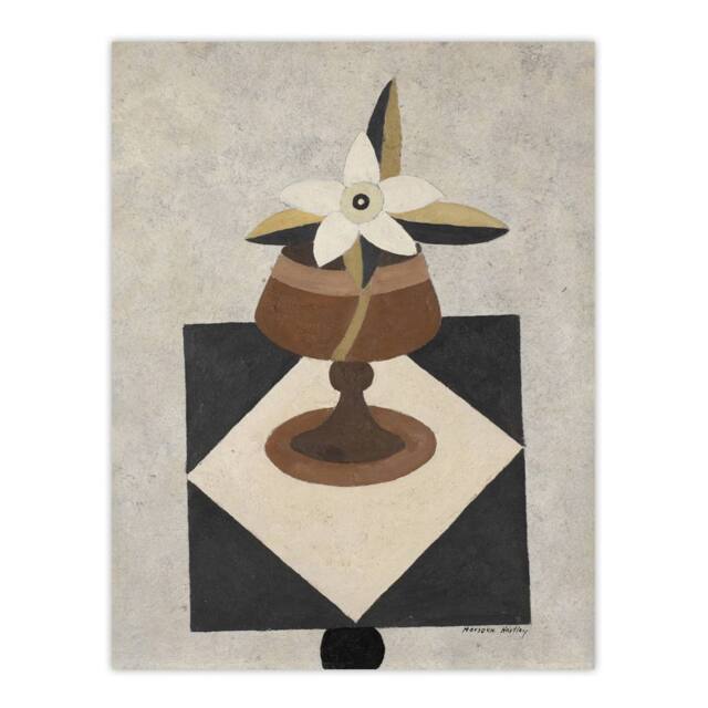 "Artery8 Flower Piece Abstract Painting Hartley Wall Art Poster Print in Grey - Size: W18"" x H24""" - image 1