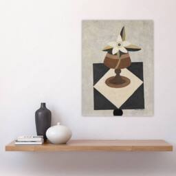 "Artery8 Flower Piece Abstract Painting Hartley Wall Art Poster Print in Grey - Size: W18"" x H24""" - thumbnail 4