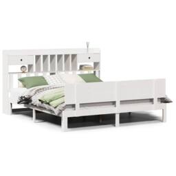 Berkfield Home Bed Frame w/Drawers Frame Sonoma Oak 120x190 cm Small Double in White - Size: Super King - thumbnail 2