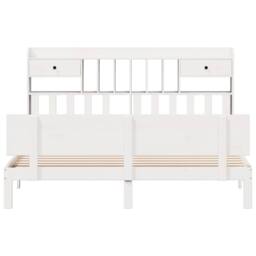 Berkfield Home Bed Frame w/Drawers Frame Sonoma Oak 120x190 cm Small Double in White - Size: Super King - thumbnail 4