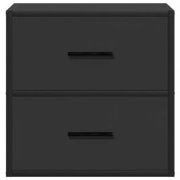 Berkfield Home Wall-mounted Bedside Cabinet Black 40x31x39.5 cm - thumbnail 5