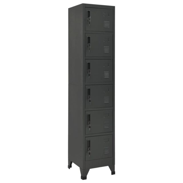 Berkfield Home Locker Cabinet Anthracite 38x40x180 cm Steel in Black - Size: 38 x 40 x 180 cm - image 1