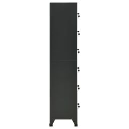 Berkfield Home Locker Cabinet Anthracite 38x40x180 cm Steel in Black - Size: 38 x 40 x 180 cm - thumbnail 3