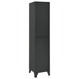 Berkfield Home Locker Cabinet Anthracite 38x40x180 cm Steel in Black - Size: 38 x 40 x 180 cm - thumbnail 4